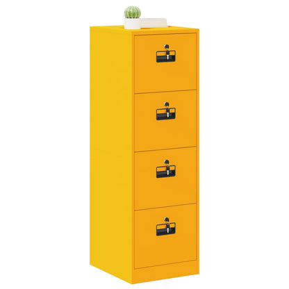 Armadio per File 2 pcs Giallo senape 44 x 50 x 139 cm