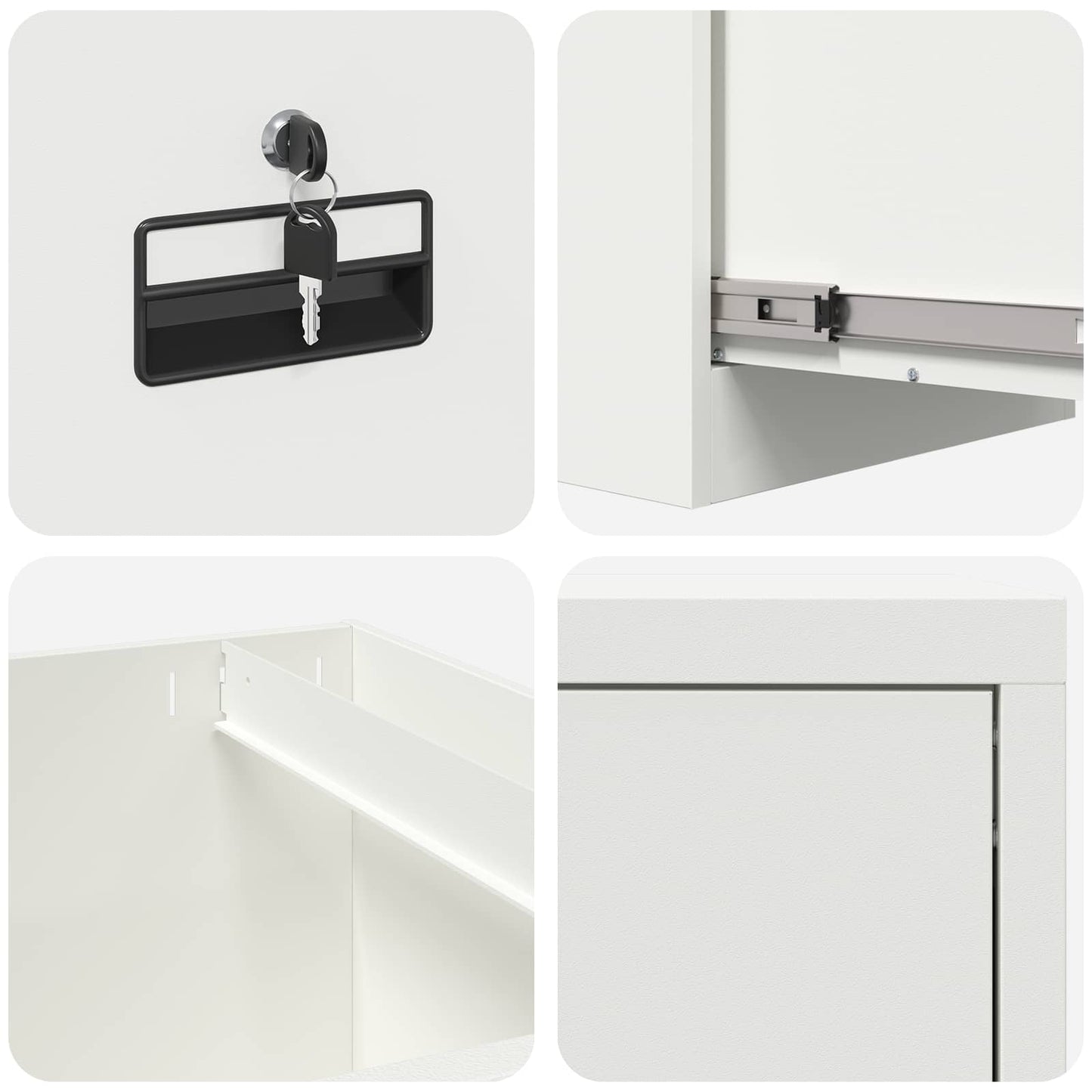 Armadio per File con cassetto 2 pcs Bianco 44 x 50 x 139 cm | homemem39