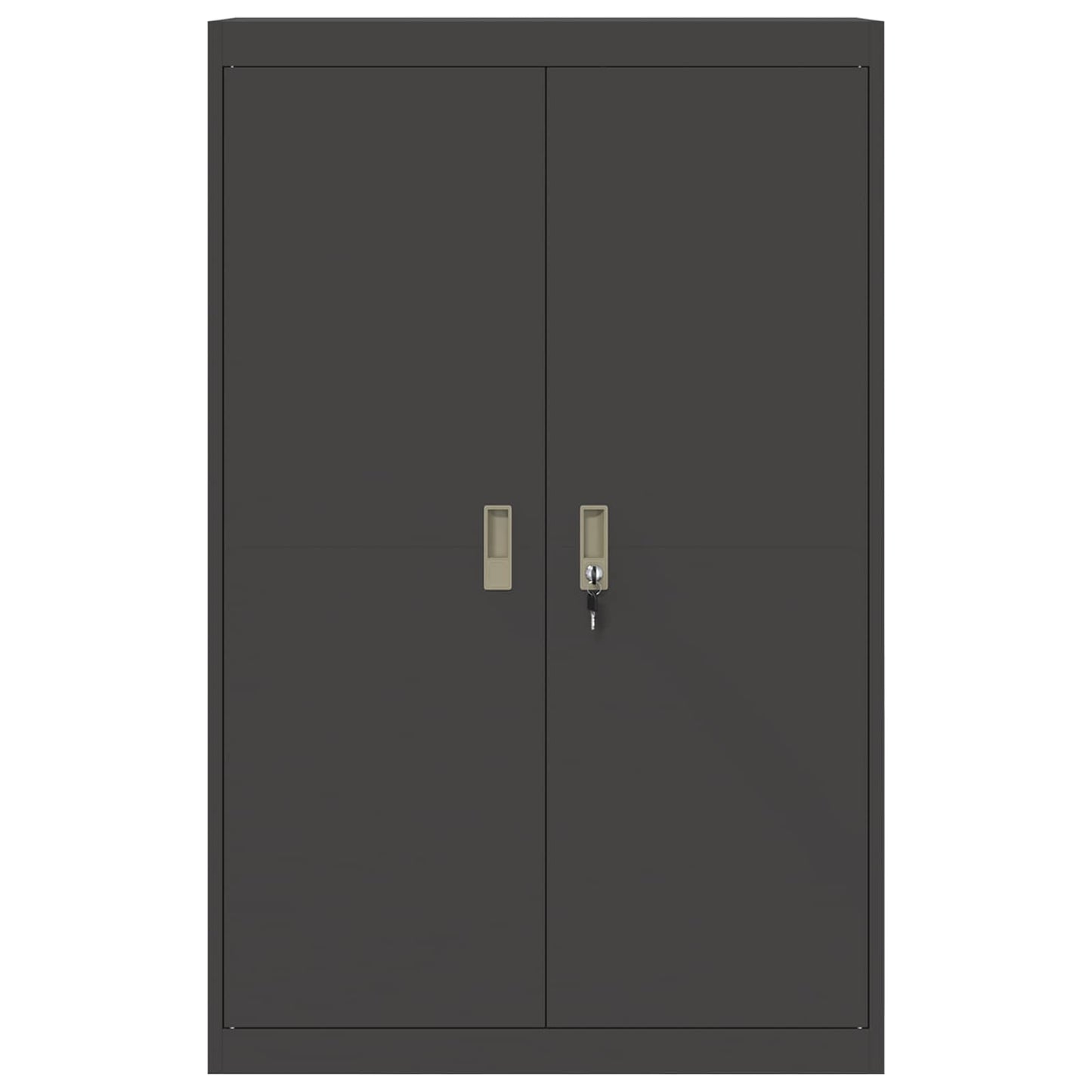 Armadio 2 pcs Nero 90 x 40 x 140 cm Acciaio laminato a freddo