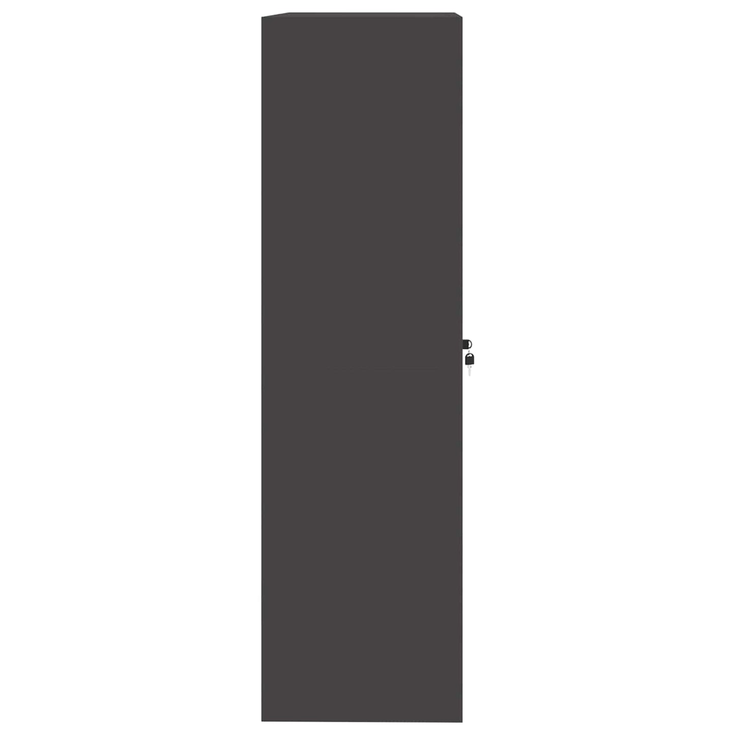 Armadio 2 pcs Nero 90 x 40 x 140 cm Acciaio laminato a freddo