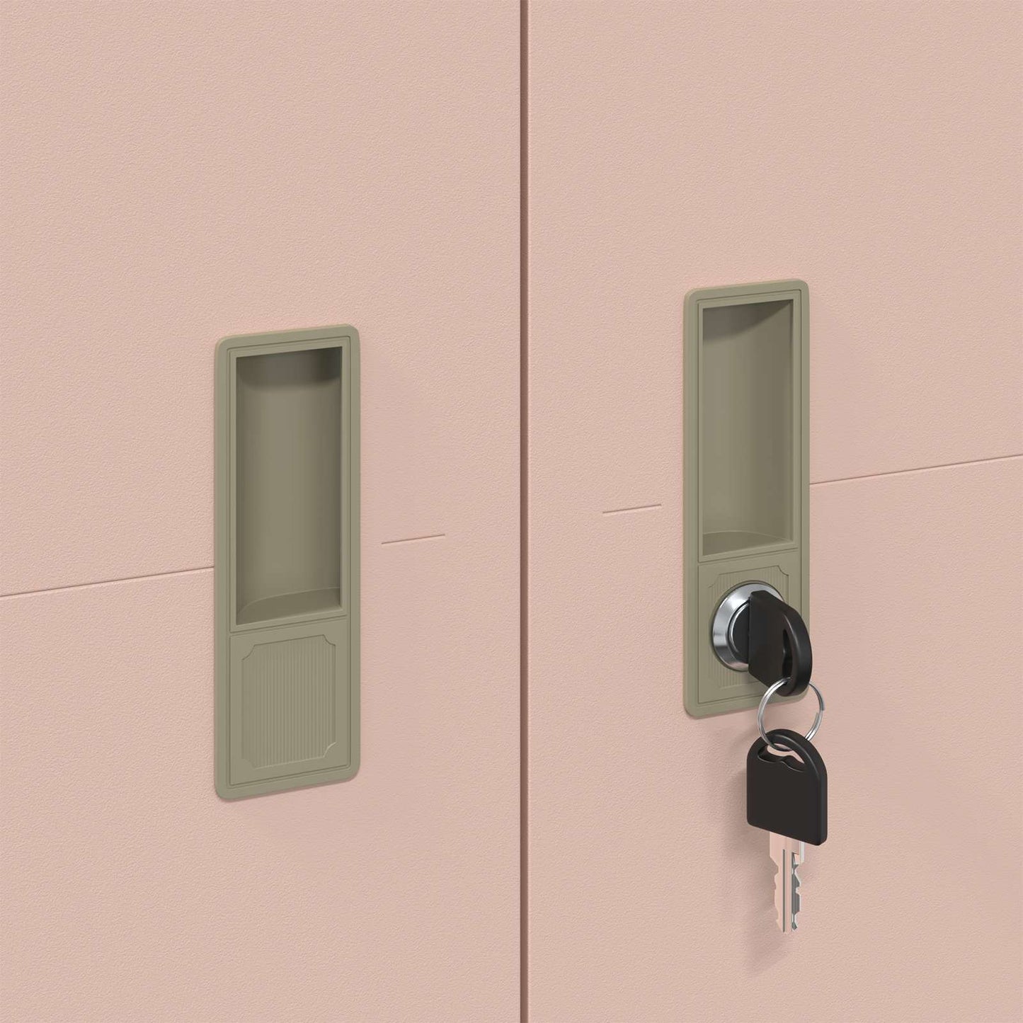 Armadio 2 pcs Rosa 90 x 40 x 140 cm Acciaio laminato a freddo