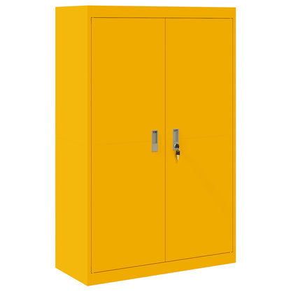 Armadio con archiviazione 2 pcs Giallo senape 90 x 40 x 140 cm