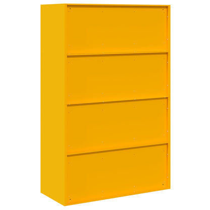 Armadio con archiviazione 2 pcs Giallo senape 90 x 40 x 140 cm