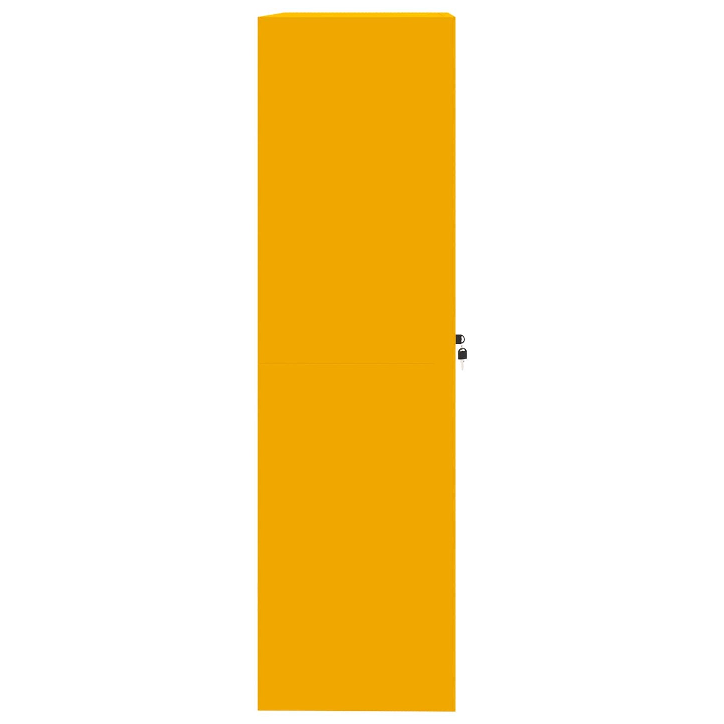 Armadio con archiviazione 2 pcs Giallo senape 90 x 40 x 140 cm