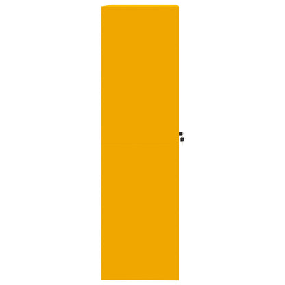 Armadio con archiviazione 2 pcs Giallo senape 90 x 40 x 140 cm