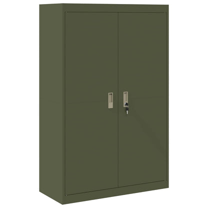 Armadio con archiviazione 2 pcs Verde oliva 90 x 40 x 140 cm