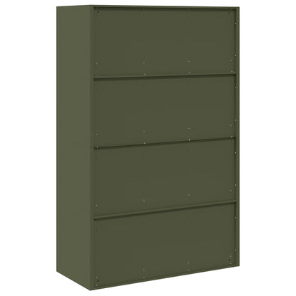 Armadio con archiviazione 2 pcs Verde oliva 90 x 40 x 140 cm