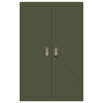 Armadio con archiviazione 2 pcs Verde oliva 90 x 40 x 140 cm