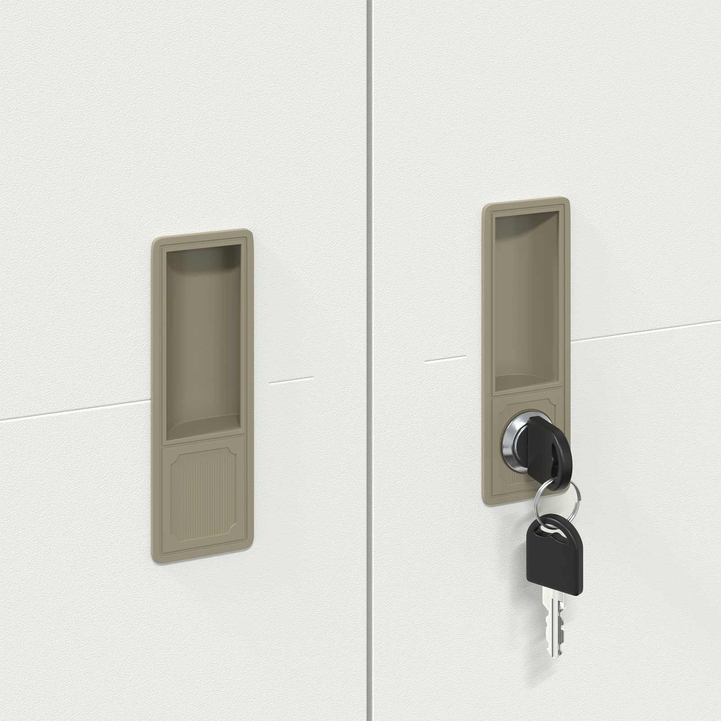 Armadio 2 pcs Bianco 90 x 40 x 140 cm Acciaio laminato a freddo