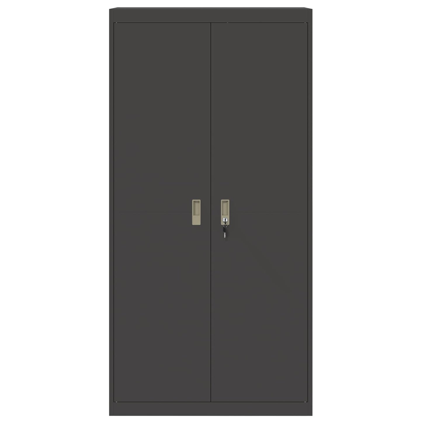 Armadio 2 pcs Nero 90 x 40 x 180 cm Acciaio laminato a freddo