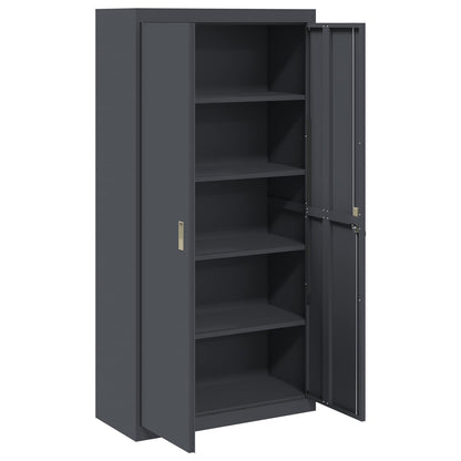 Armadio con archiviazione 2 pcs Antracite 90 x 40 x 180 cm