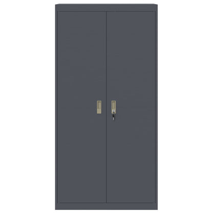 Armadio con archiviazione 2 pcs Antracite 90 x 40 x 180 cm