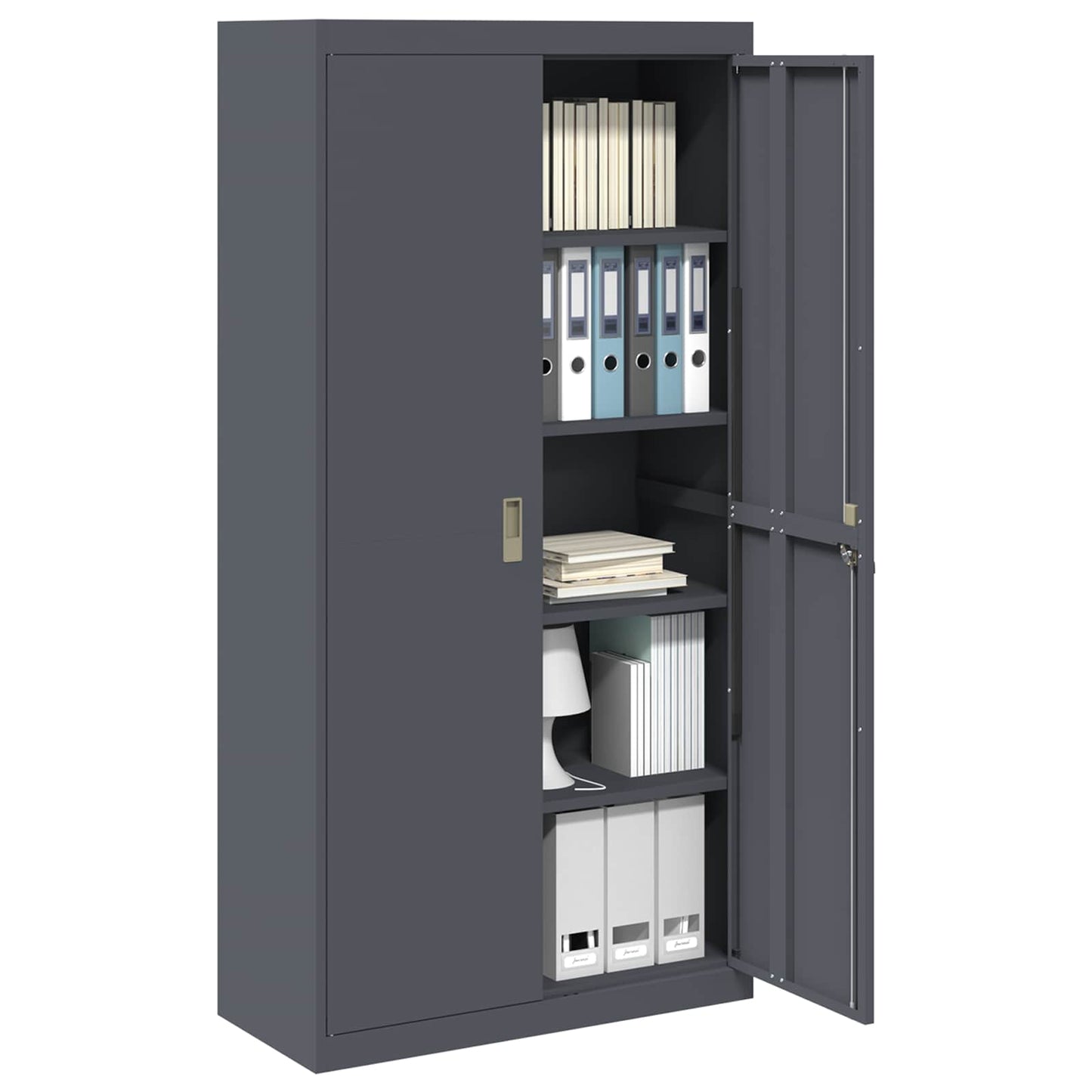 Armadio con archiviazione 2 pcs Antracite 90 x 40 x 180 cm