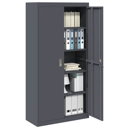 Armadio con archiviazione 2 pcs Antracite 90 x 40 x 180 cm