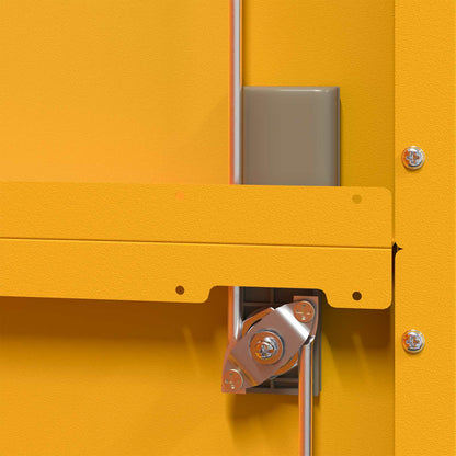 Armadio con archiviazione 2 pcs Giallo senape 90 x 40 x 180 cm