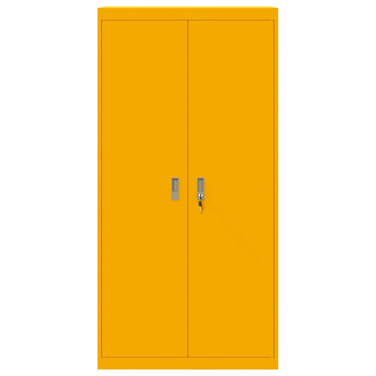Armadio con archiviazione 2 pcs Giallo senape 90 x 40 x 180 cm
