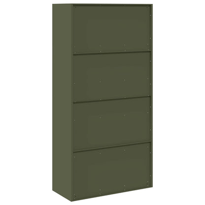 Armadio con archiviazione 2 pcs Verde oliva 90 x 40 x 180 cm