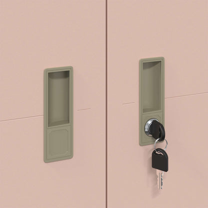 Armadio 2 pcs Rosa 90 x 40 x 200 cm Acciaio laminato a freddo