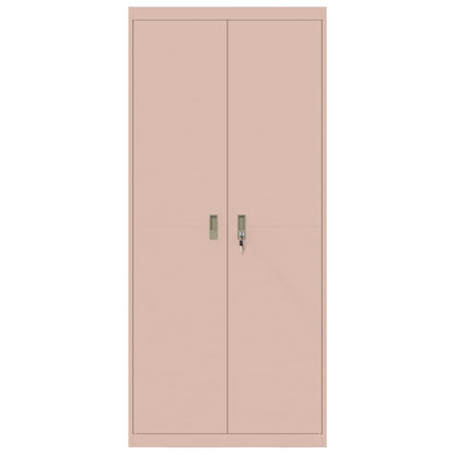 Armadio 2 pcs Rosa 90 x 40 x 200 cm Acciaio laminato a freddo