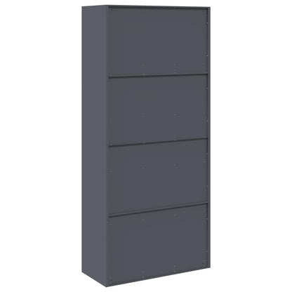 Armadio con archiviazione 2 pcs Antracite 90 x 40 x 200 cm