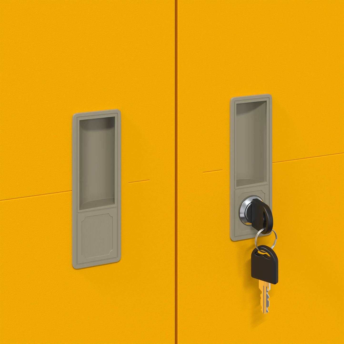 Armadio con archiviazione 2 pcs Giallo senape 90 x 40 x 200 cm