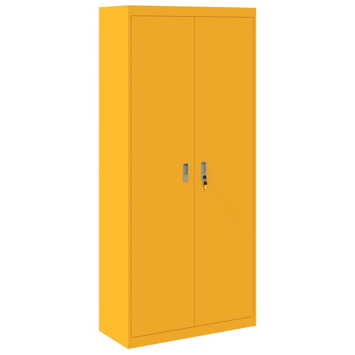 Armadio con archiviazione 2 pcs Giallo senape 90 x 40 x 200 cm