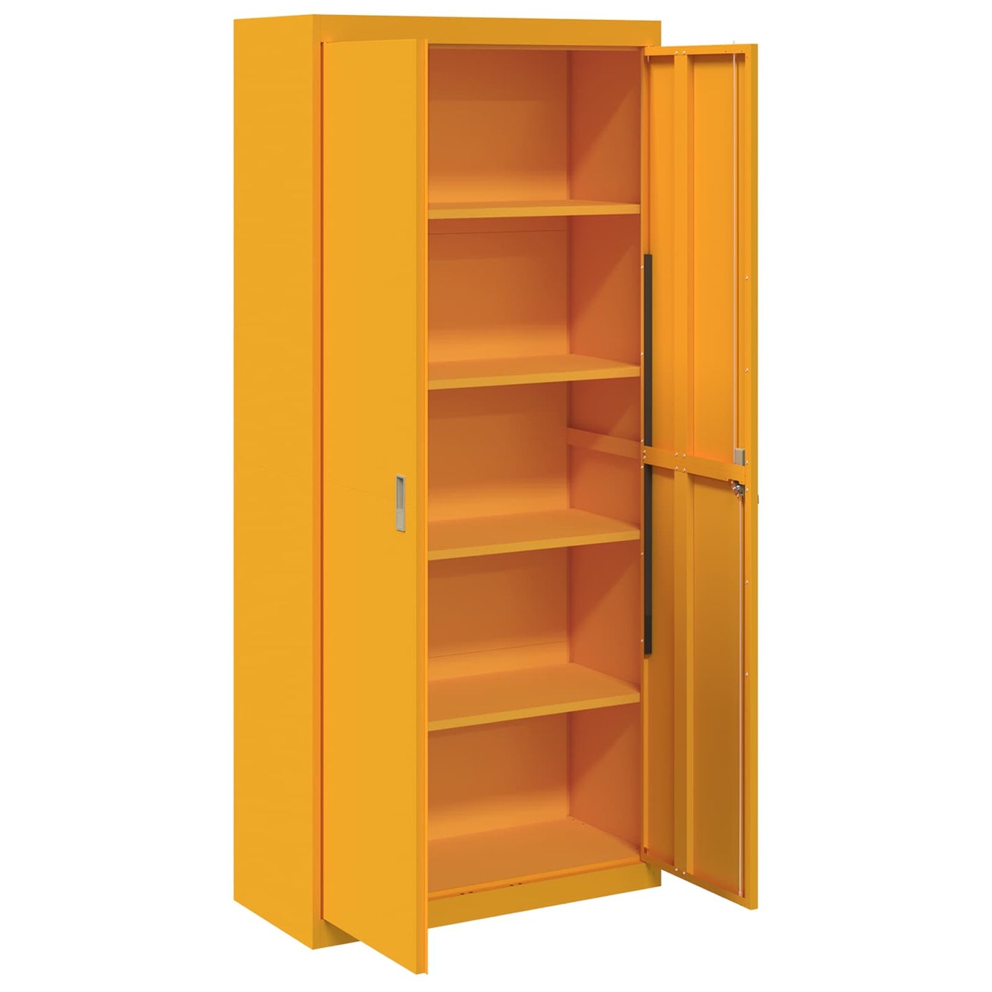 Armadio con archiviazione 2 pcs Giallo senape 90 x 40 x 200 cm