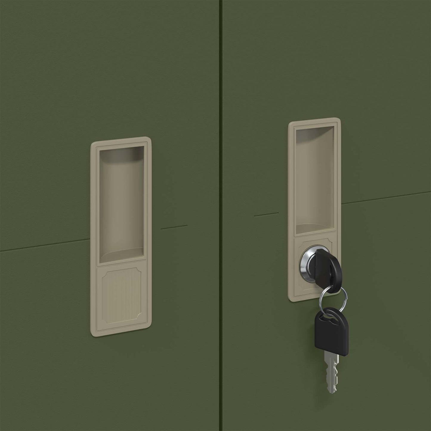 Armadio con archiviazione 2 pcs Verde oliva 90 x 40 x 200 cm