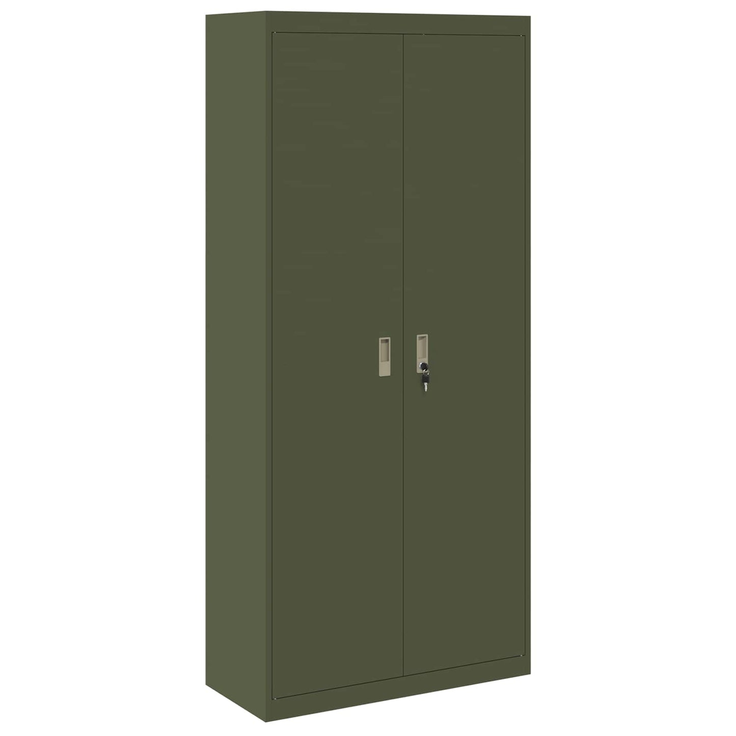 Armadio con archiviazione 2 pcs Verde oliva 90 x 40 x 200 cm