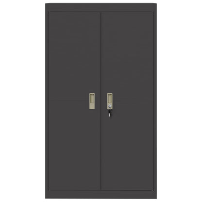 Armadio 2 pcs Nero 80 x 40 x 140 cm Acciaio laminato a freddo