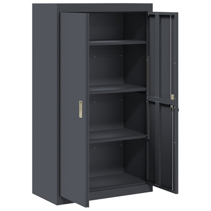Armadio con archiviazione 2 pcs Antracite 80 x 40 x 140 cm