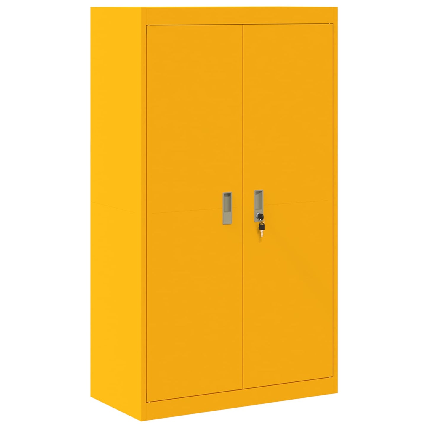 Armadio con archiviazione 2 pcs Giallo senape 80 x 40 x 140 cm