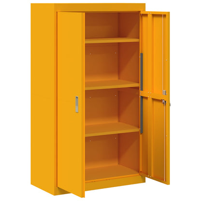 Armadio con archiviazione 2 pcs Giallo senape 80 x 40 x 140 cm