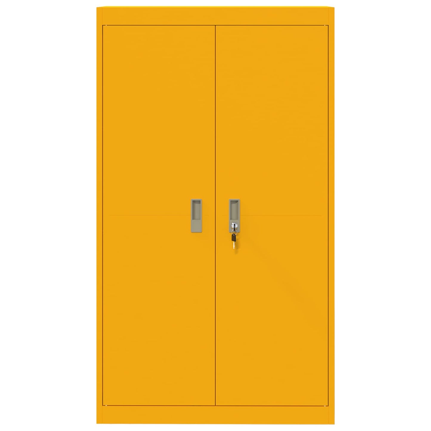 Armadio con archiviazione 2 pcs Giallo senape 80 x 40 x 140 cm