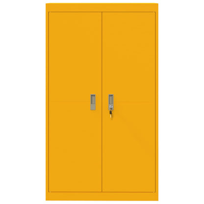 Armadio con archiviazione 2 pcs Giallo senape 80 x 40 x 140 cm