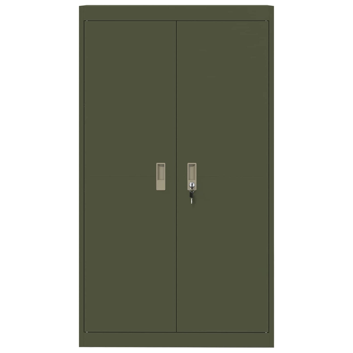 Armadio con archiviazione 2 pcs Verde oliva 80 x 40 x 140 cm