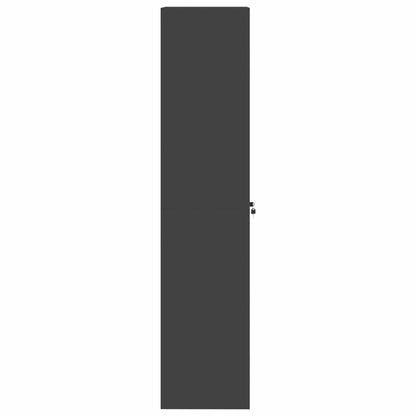 Armadio 2 pcs Nero 60 x 40 x 180 cm Acciaio laminato a freddo