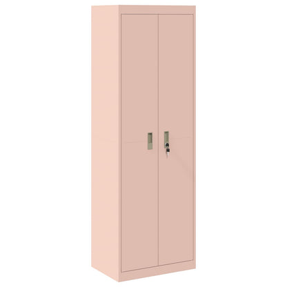 Armadio 2 pcs Rosa 60 x 40 x 180 cm Acciaio laminato a freddo