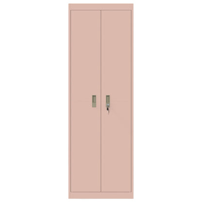 Armadio 2 pcs Rosa 60 x 40 x 180 cm Acciaio laminato a freddo