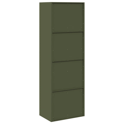 Armadio con archiviazione 2 pcs Verde oliva 60 x 40 x 180 cm