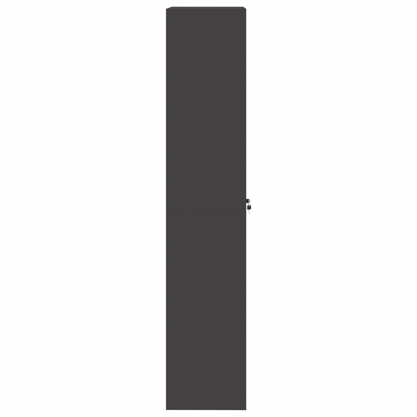 Armadio 2 pcs Nero 60 x 40 x 200 cm Acciaio laminato a freddo