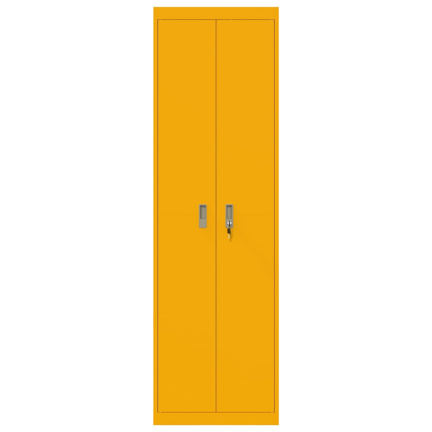 Armadio con archiviazione 2 pcs Giallo senape 60 x 40 x 200 cm
