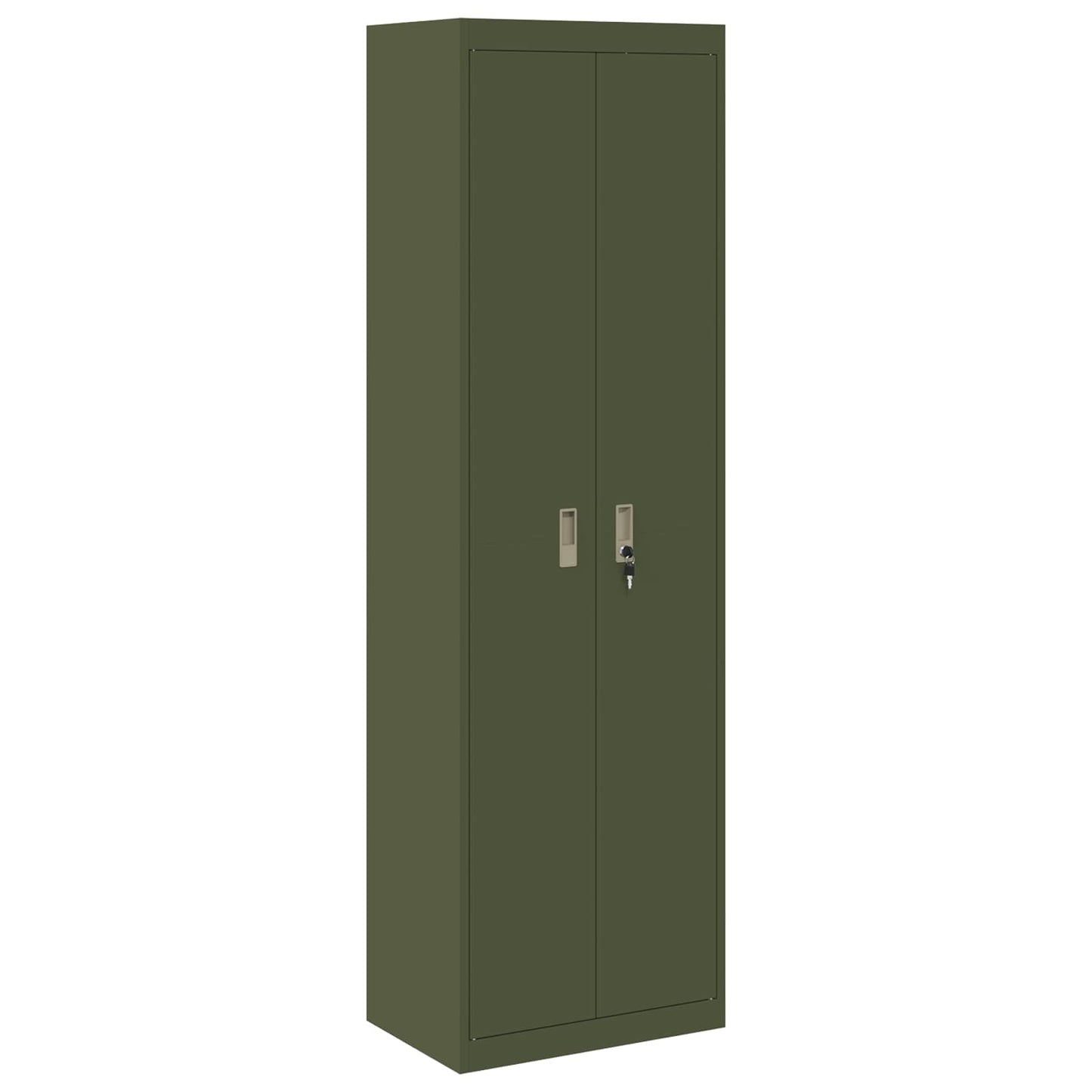 Armadio con archiviazione 2 pcs Verde oliva 60 x 40 x 200 cm