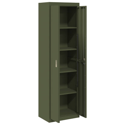 Armadio con archiviazione 2 pcs Verde oliva 60 x 40 x 200 cm
