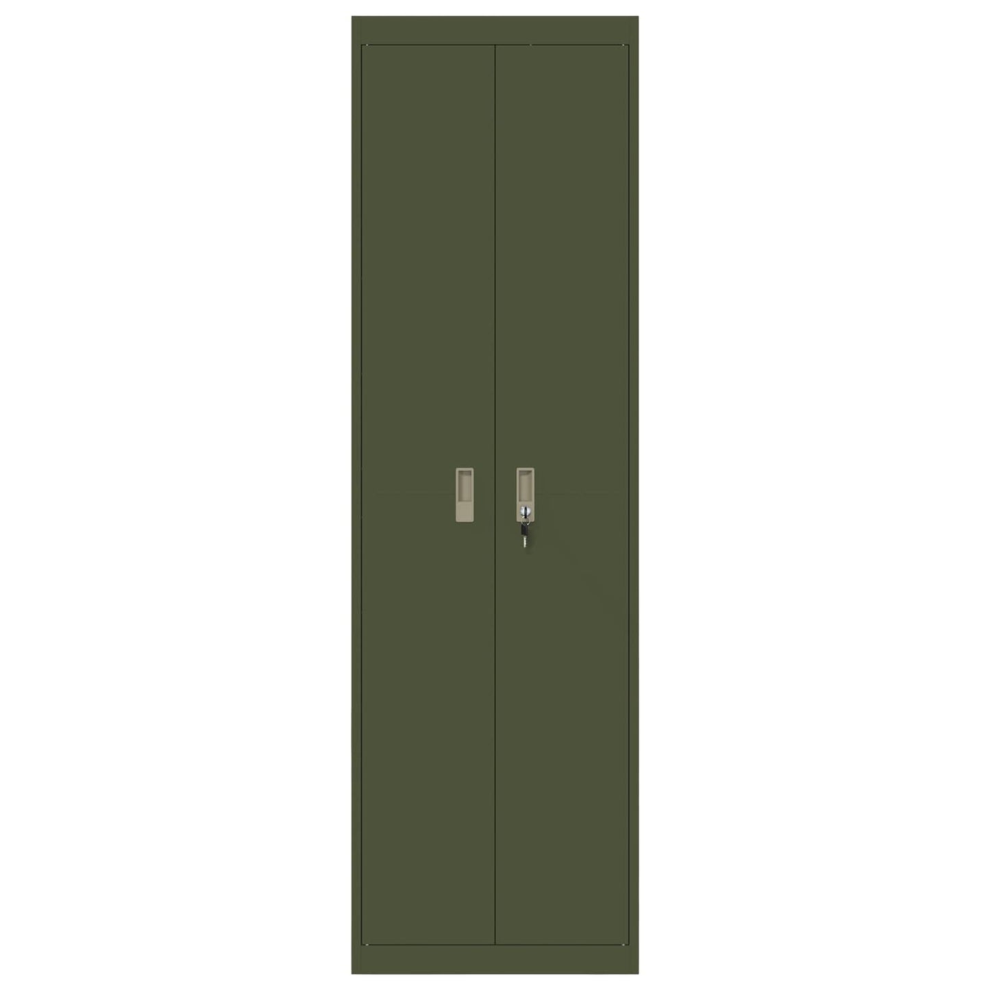 Armadio con archiviazione 2 pcs Verde oliva 60 x 40 x 200 cm