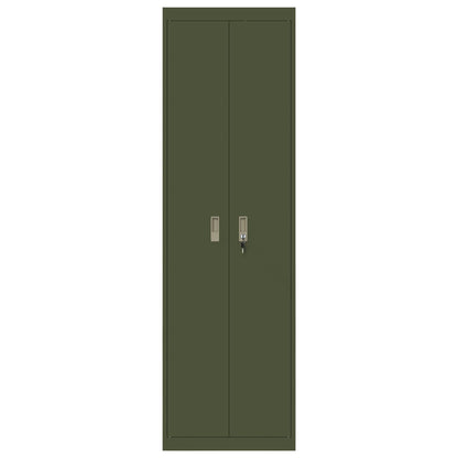 Armadio con archiviazione 2 pcs Verde oliva 60 x 40 x 200 cm