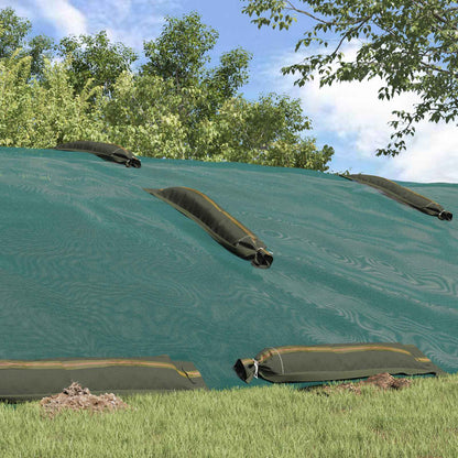 Sacchi di sabbia 25 pcs Verde Scuro 120 x 27 cm HDPE