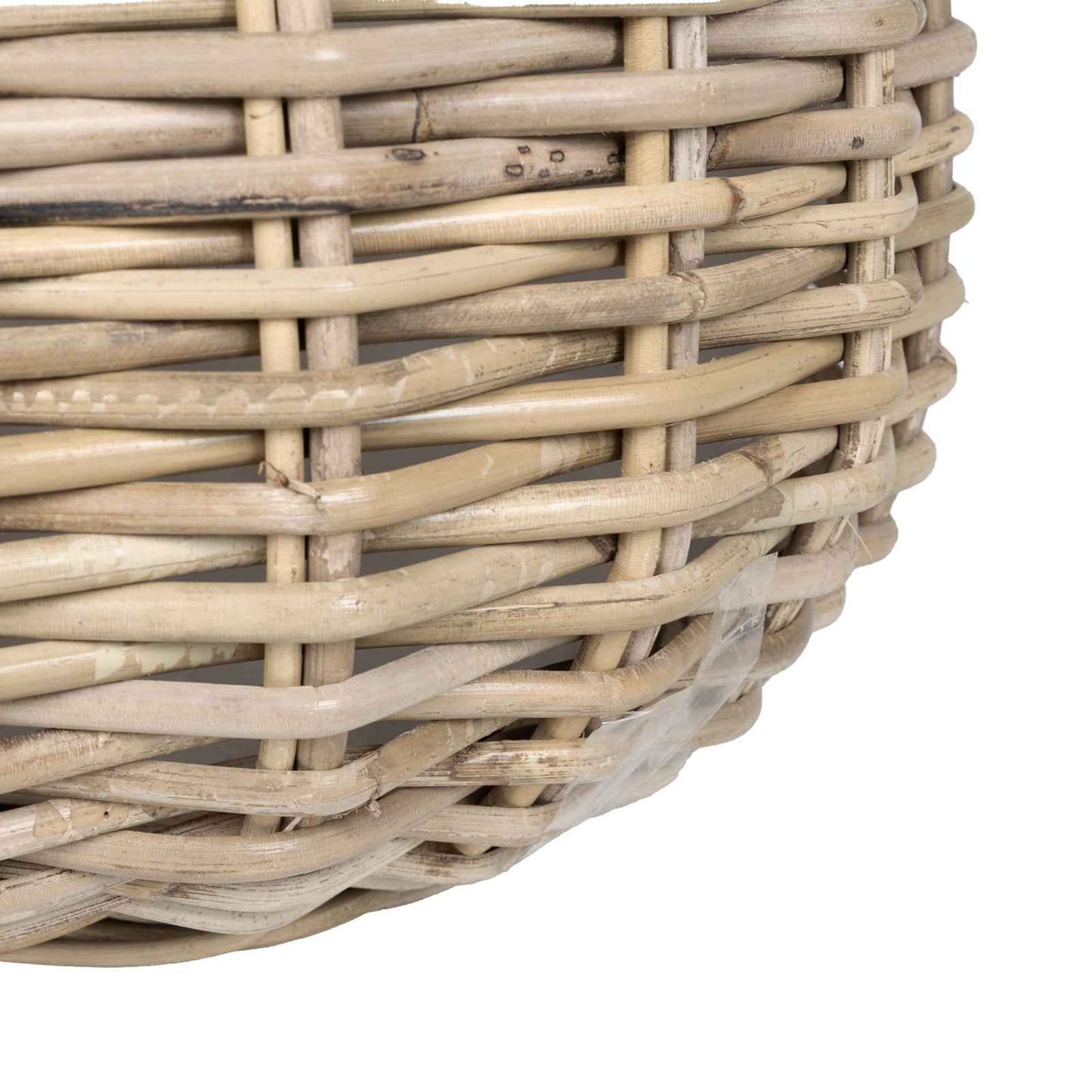 Cestino per piante 2 pz Grigio naturale Rattan Kubu
