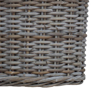Cesto per Piante con archiviazione 2 pcs Grigio Rattan Kubu | homemem39