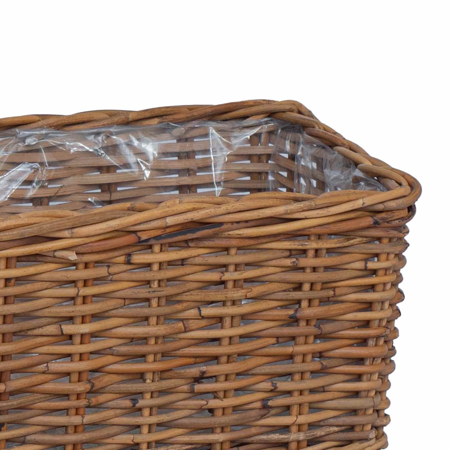 Cestino da Vaso con archiviazione 3 pcs Marrone Rattan Kubu | homemem39